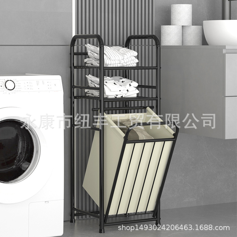 Корзина для белья с полкой для хранения, сплошная, железная, многофункциональная, для ванной, перекрестная полка