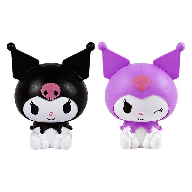 Cute Purple Kulomi Birthday Cake Decoration Card Plug-in Cartoon Theme Dress Up Baking Ornaments