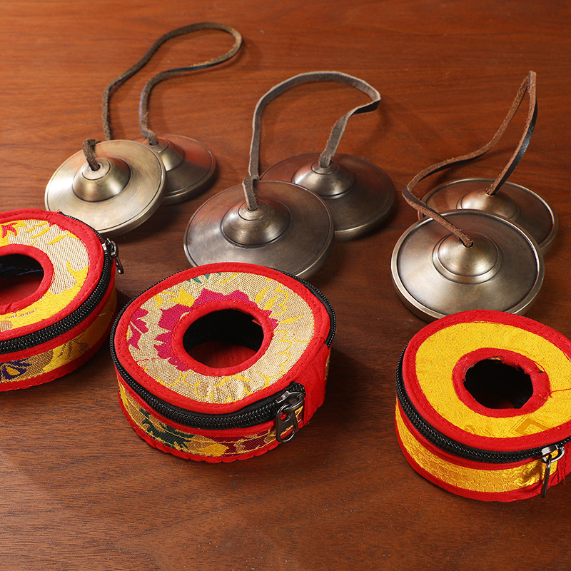 Ring Bells Nepal Handmade Bronze Ring Bells Ring Cymbals Box Tone Therapy Yoga Meditation Ding Xia Sound Crisp Bell