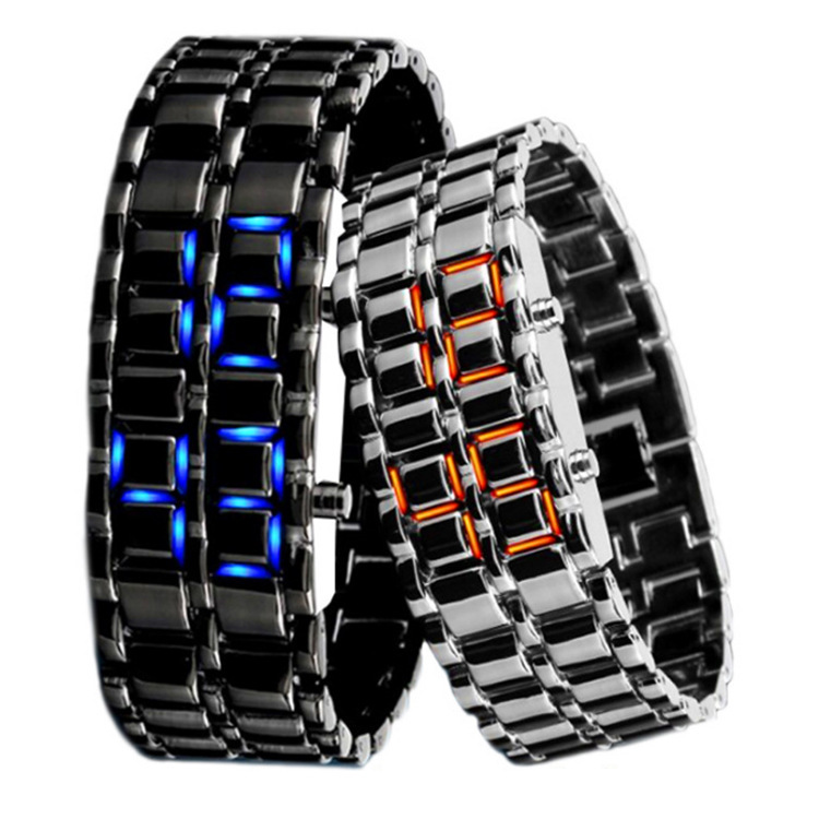 Japanese and Korean Style Creative Lava Led Waterproof Trendy Men's Watch, Men's Bracelet, Couple's Retro Men's Watch, Popular Trendy Model