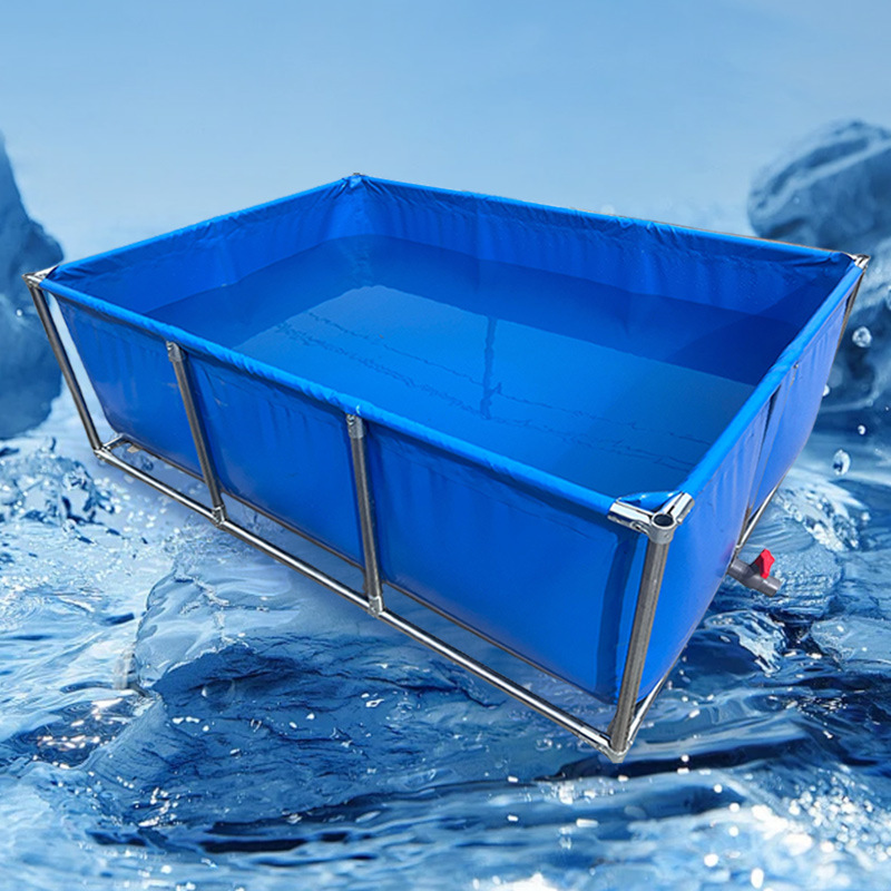 Bracket Pool Square Thickened PVC Fish Pond Aquatic Aquaculture Reservoir Movable Foldable Boat Model Competition Pool