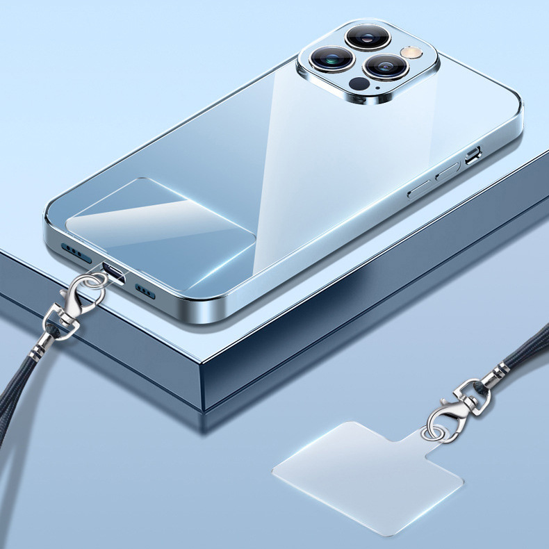 Mobile Phone Gasket Mobile Phone Case Crossbody Lanyard Transparent PVC Patch Clip Fixed Film Back Sticker Custom Wholesale