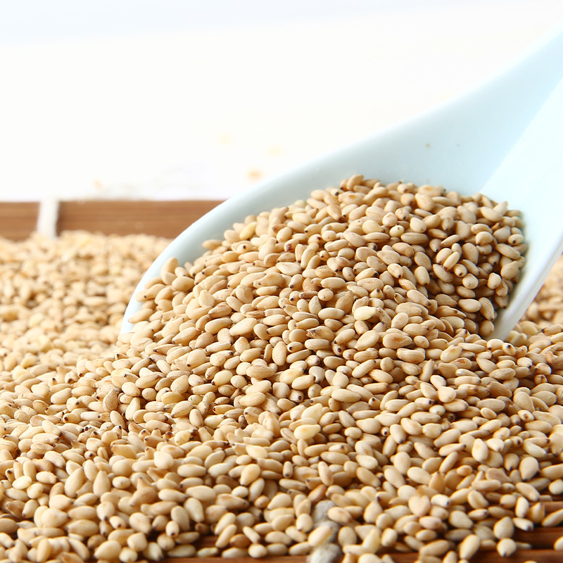 Henan Zhima Shop Cooked White Sesame Raw and Cooked Peeled Sesame Peeled No-Wash Granules Full 500g Bag