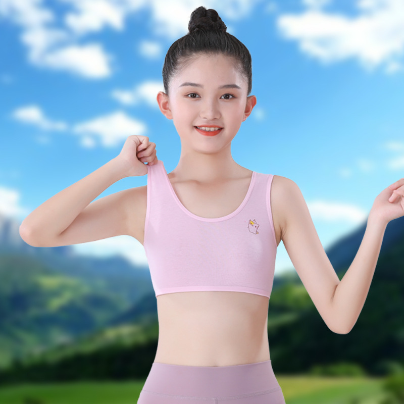 Girls' Underwear Development Period Soft Skin-friendly Girls' Bra Children's Underwear Primary School Junior High School Girls' Vest Category A