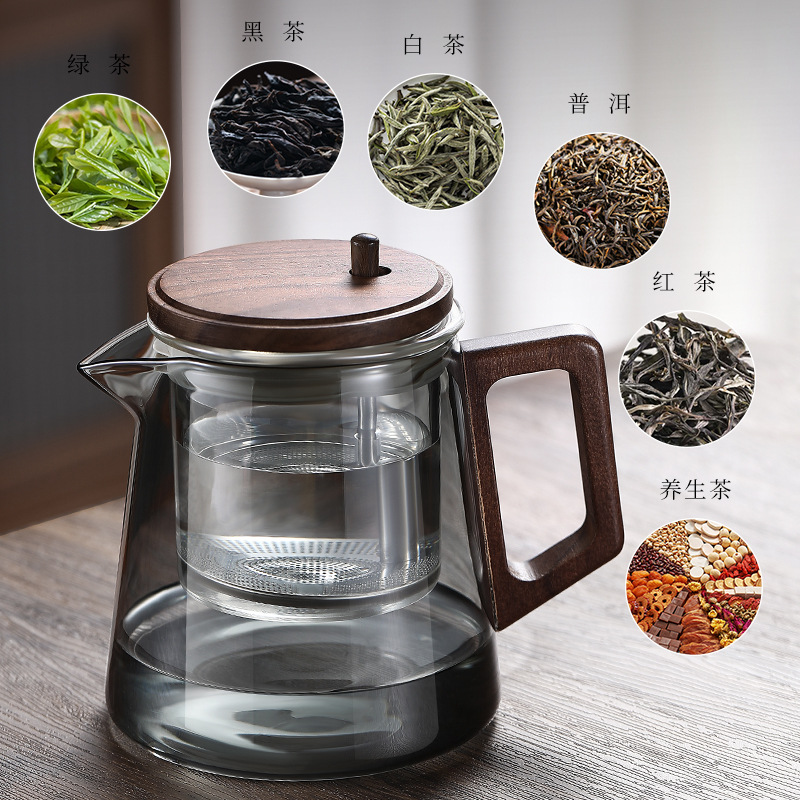 Direct selling teapot household heat-resistant glass liner fluttering cup tea separation teapot 2024 new wholesale