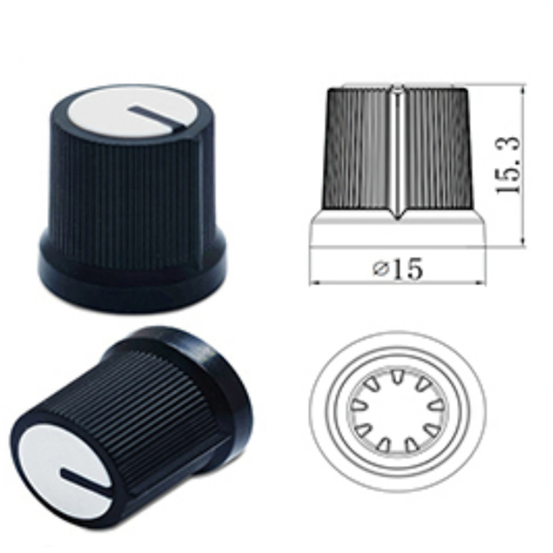 Ag3 Potentiometer Amplifier Abs Plastic Knob Cap Wh148 Plum Blossom Handle Rotating Two-Color Switch Cap 15×15mm