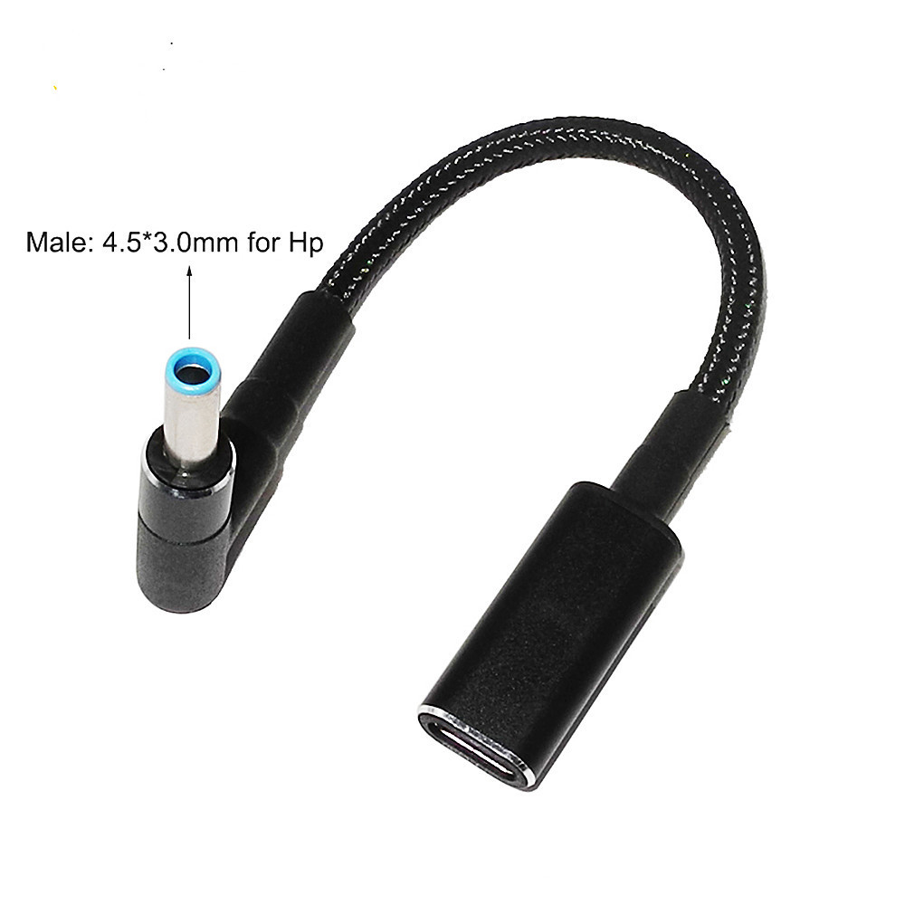 100Wpd Fast Charging Cable Suitable for Hp's New Usbc Typec to Dc Head 4.5X3.0X0.6Mm