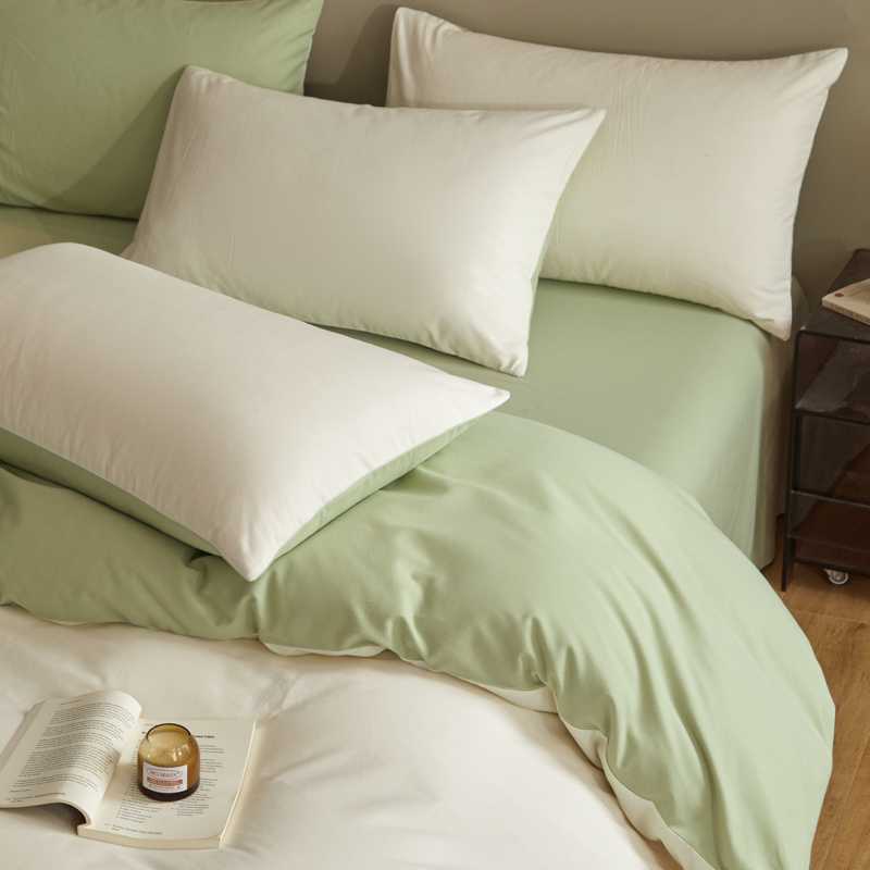 Nantong Home Textile Bedding 2025 New Model Class a Full Cotton Brushed Thickened Solid Color Four-Piece Set Group Purchase Wholesale