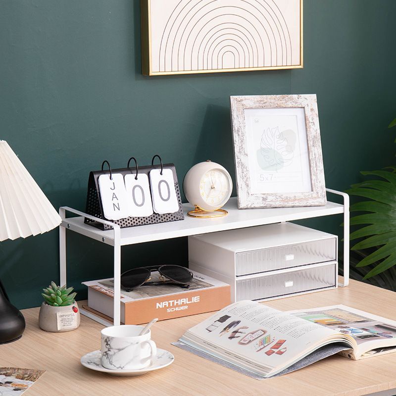 Desktop Iron Bookshelf Storage Rack Table Home Storage Rack Cabinet Student Desk Shelf Multi-Layer Simple Bookcase