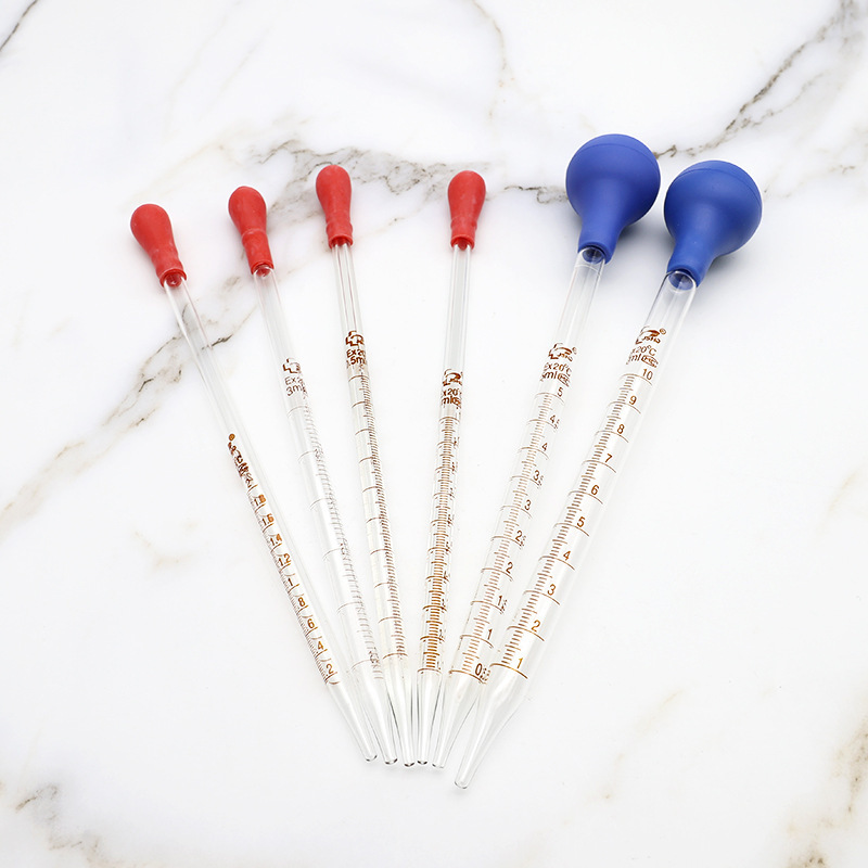 Plastic Tip Dropper Glass Graduated Dropper 1 2 3 5 10ml Laboratory Pipette Disposable Plastic Straw