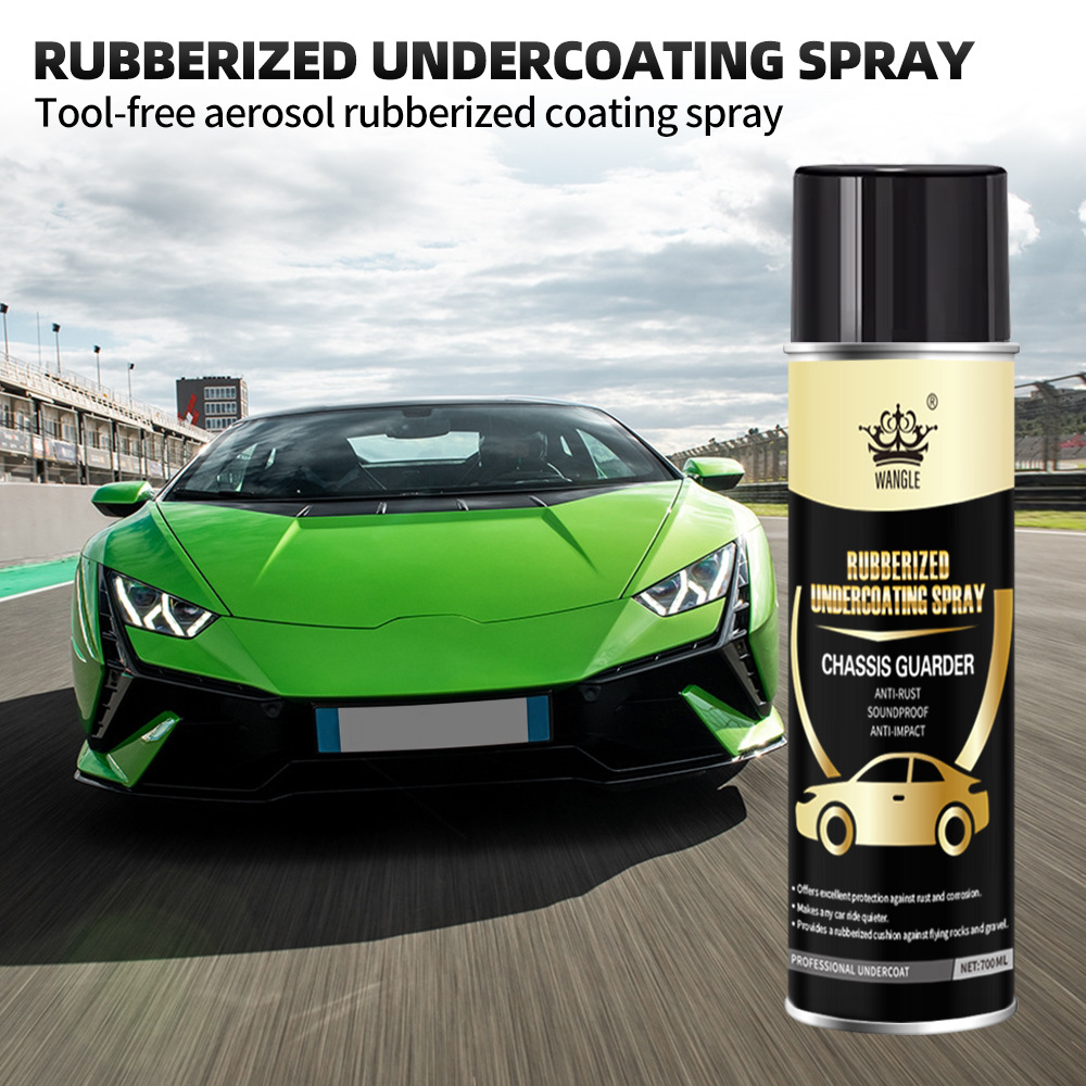 English 700ml Car Chassis Armor Self-Spraying Chassis Anti-Corrosion and Anti-Rust Paint Sound Insulation Glue Car Anti-Shock and Anti-Collision Glue