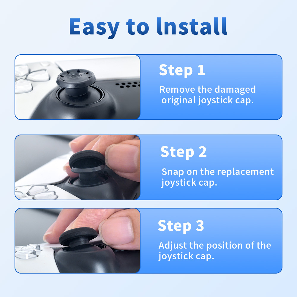 Replacement Repair Cap for Ps4 Ps5 Gamepad Joystick No Disassembly Required Simple Installation