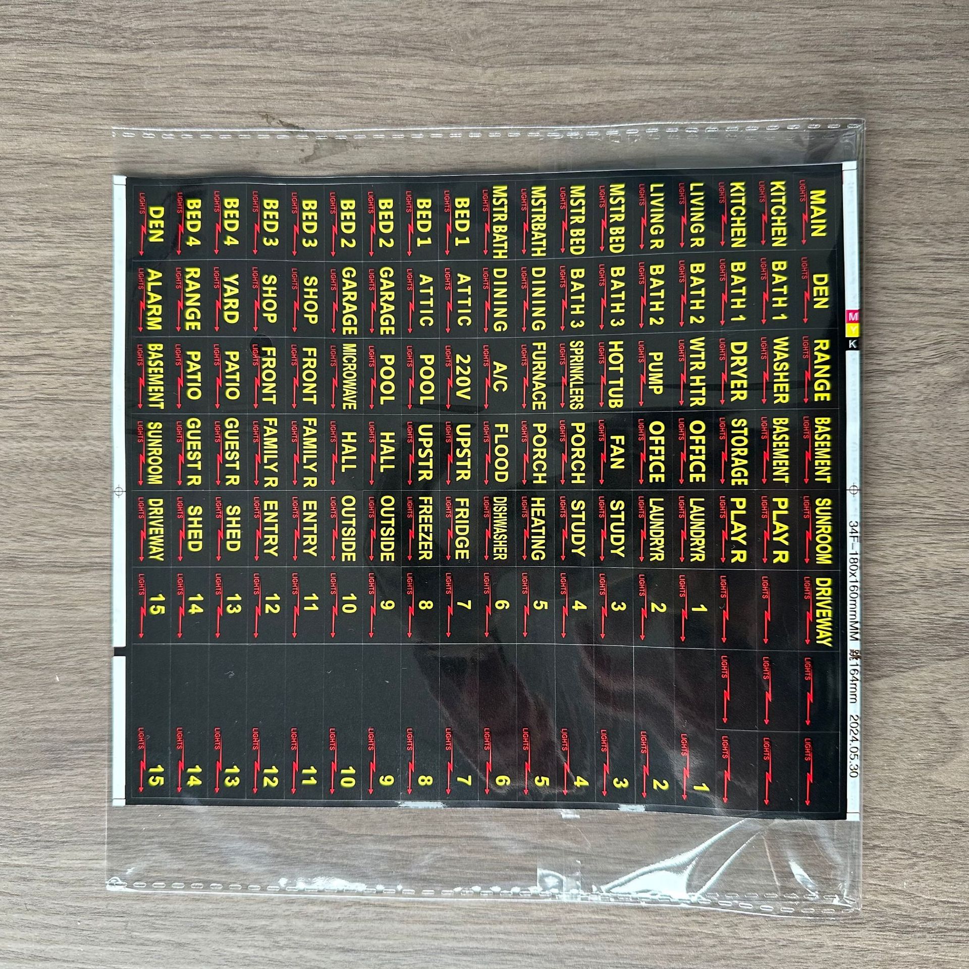 1 Piece/Pack, 129 Pieces/Piece, Circuit Breaker Sticker Fuse Box Identification Reminder Sticker Reminder Sticker for Easy Identification