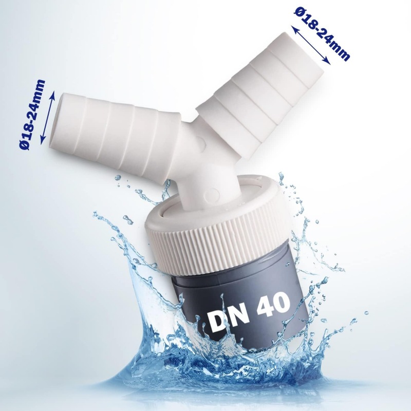 Washing machine drain tee two-in-one connector converter Y-shaped bifurcation sewer extension hose connector 40mm