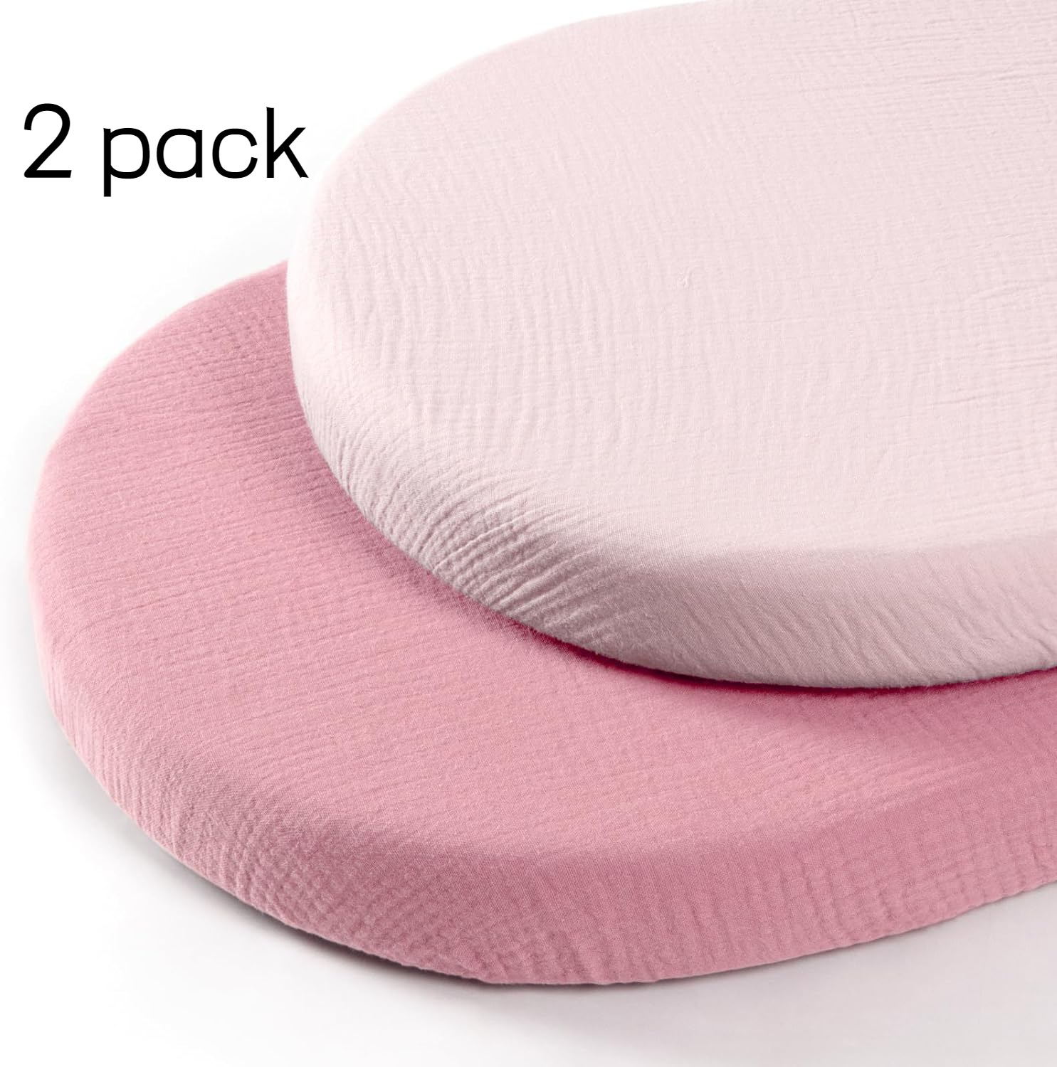 Cross-border Baby Cradle Bed Cover 2-piece Muslin Breathable Cotton Yarn Cradle Mattress Removable Change Cover