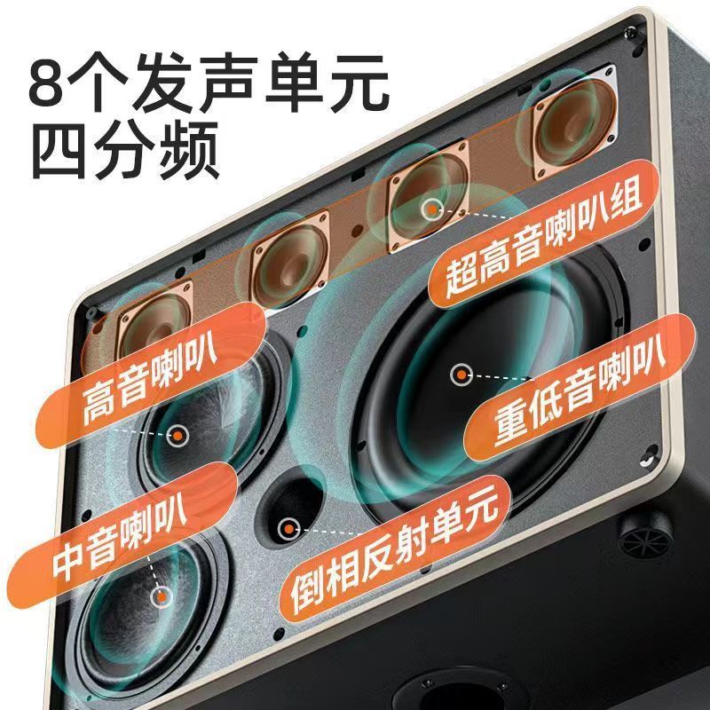Ktv Audio Home Karaoke Karaoke Machine Outdoor High Volume Karaoke All-In-One Square Dance Bluetooth Speaker