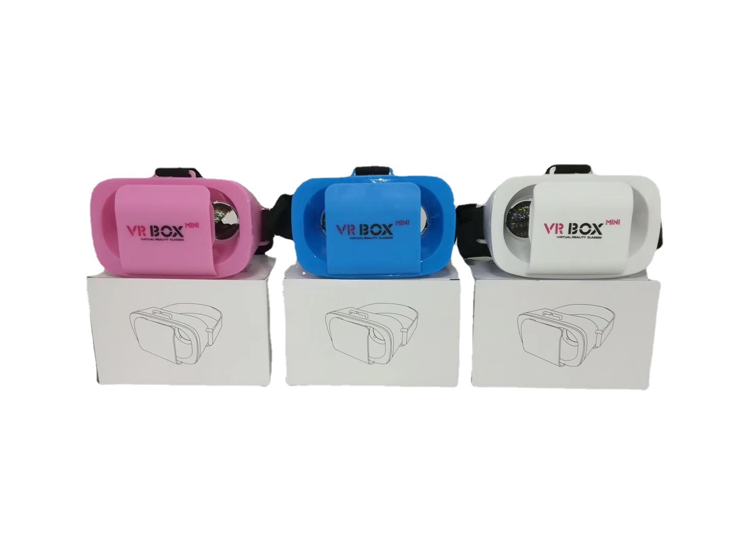 Cross-border mini VR virtual glasses virtual reality glasses 3D video cinema headset glasses gift giveaway