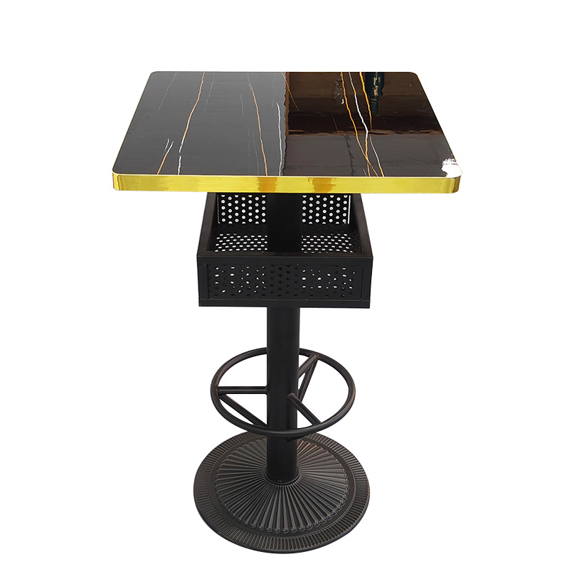 酒吧散台酒吧桌椅组合复古简约高脚桌静吧清吧KTV靠墙吧台现货