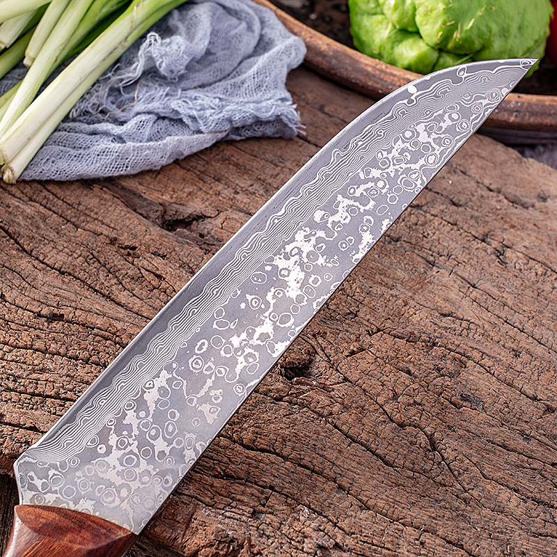 67-layer Damascus steel bone knife VG10 commercial meat shaving knife meat gear tip knife forged beef knife