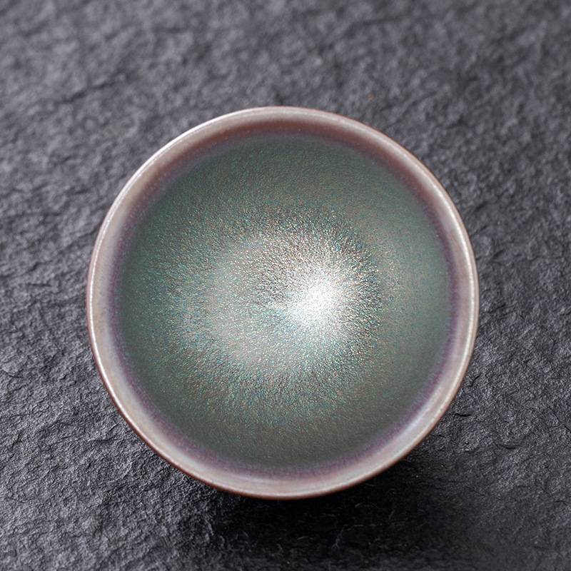 Jianyang Jianzhan Ceramic Kiln Change Oil Drops Raw Ore Iron Tire Master Cup Kung Fu Tea Cup Tea Tasting Cup Tea Set Tea Bowl