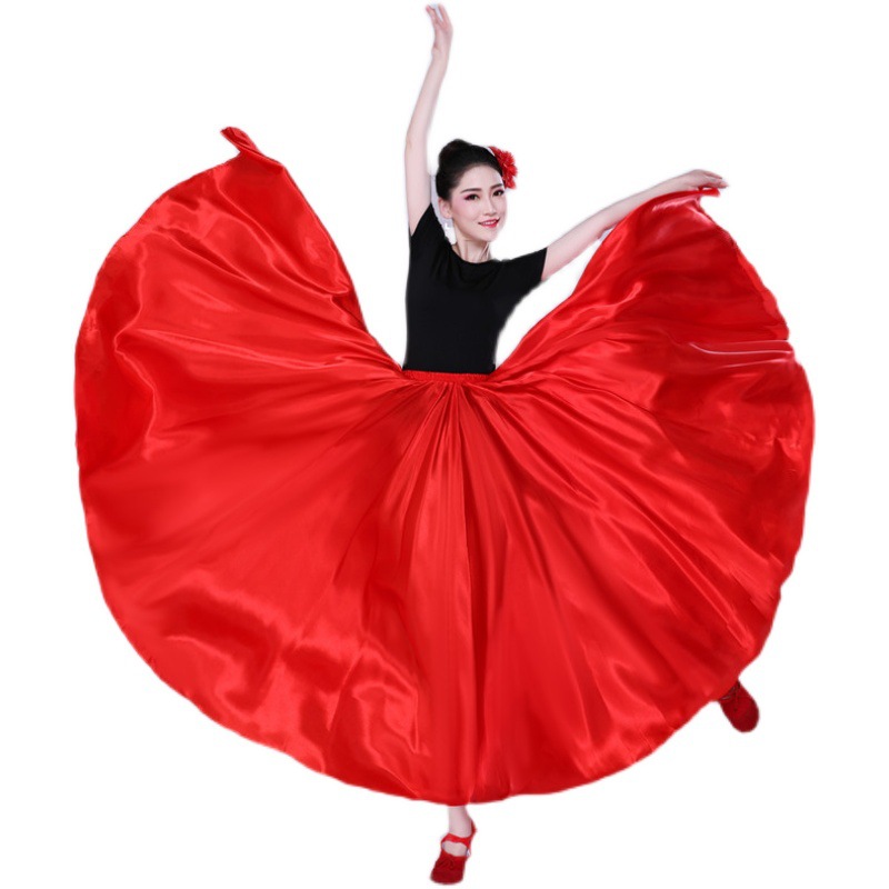 Xinjiang Dance Practice Skirt Yi Uygur Dance Practice Skirt Xizang Performance Costume Skirt Adult Large Swing Skirt Female