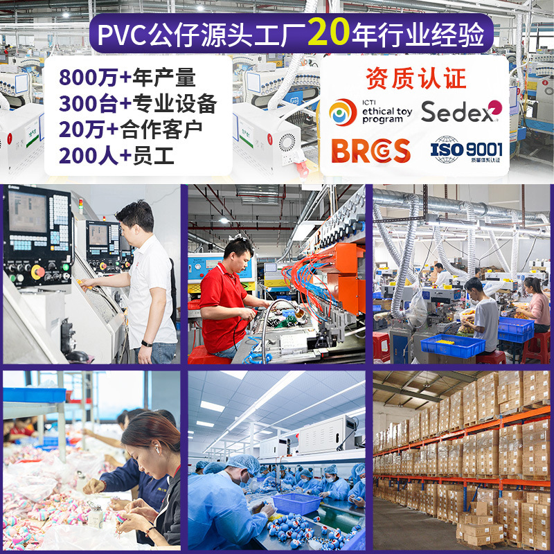 Pvc Glue Hand-Made Office Toy Doll Blind Box Hand-Made Custom Pvc Soft Glue Doll Trendy Accessories