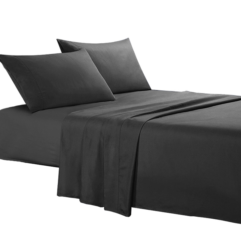 2025 New Amazon Ebay Bed Sheetss and Fitted Bed Sheetss Export Plain Printed Four-Piece Set Cross-Border E-Commerce Mattress Protection