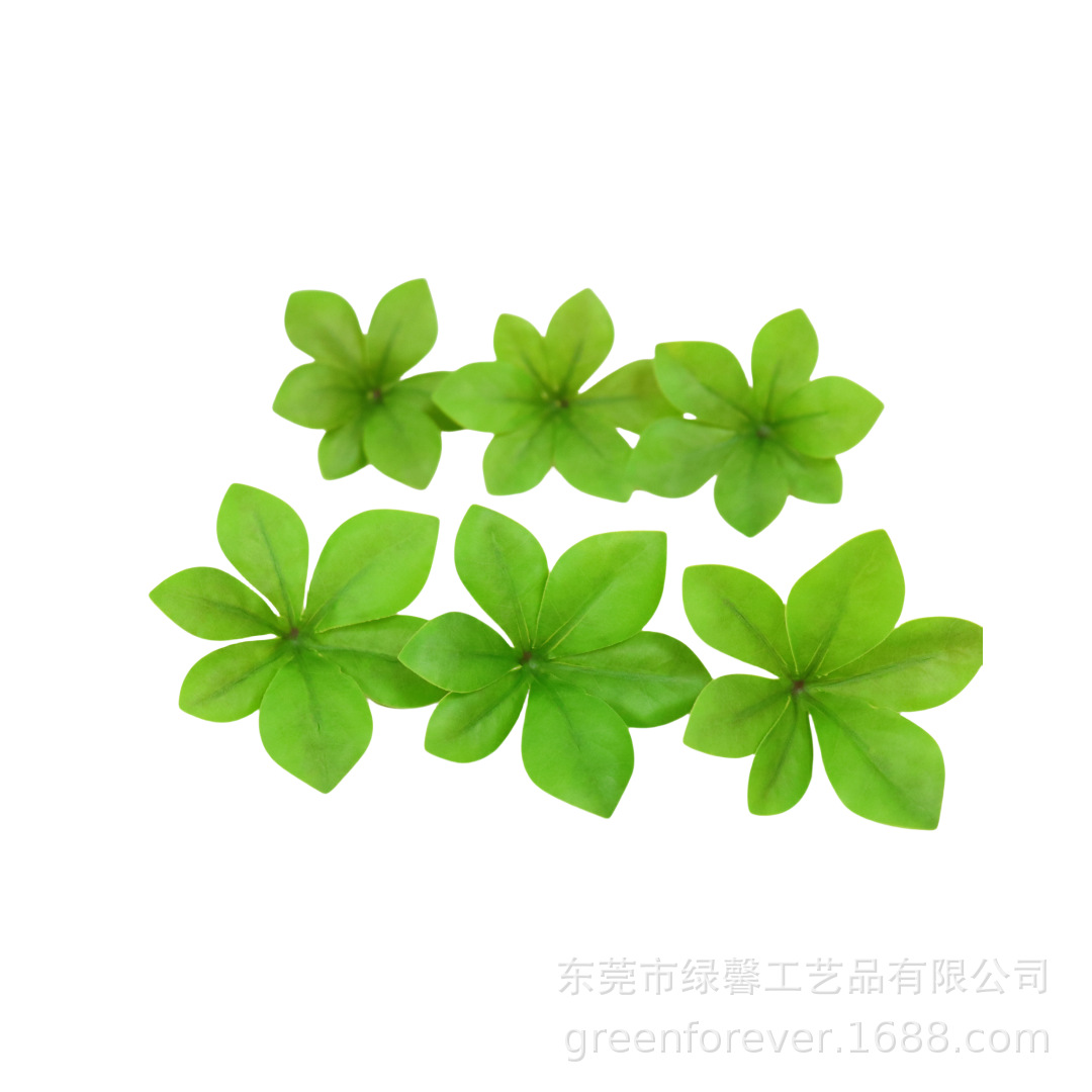 Simulation of hanging clock leaf high-quality feel multi-leaf soft-fitting simulation of horse drunken wood leaf trees for new single leaf