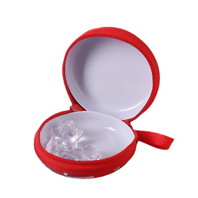 Tinplate Coin Purse, Round Earphone Storage Box, Coin Christmas Gift Bag, Lightweight Storage, Manufacturer Wholesale