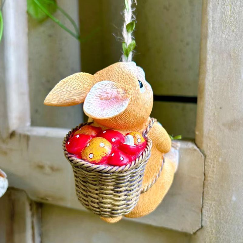 Cute animal climbing bunny wall hanging B & B outdoor garden decoration courtyard climbing tree landscape pipe decoration