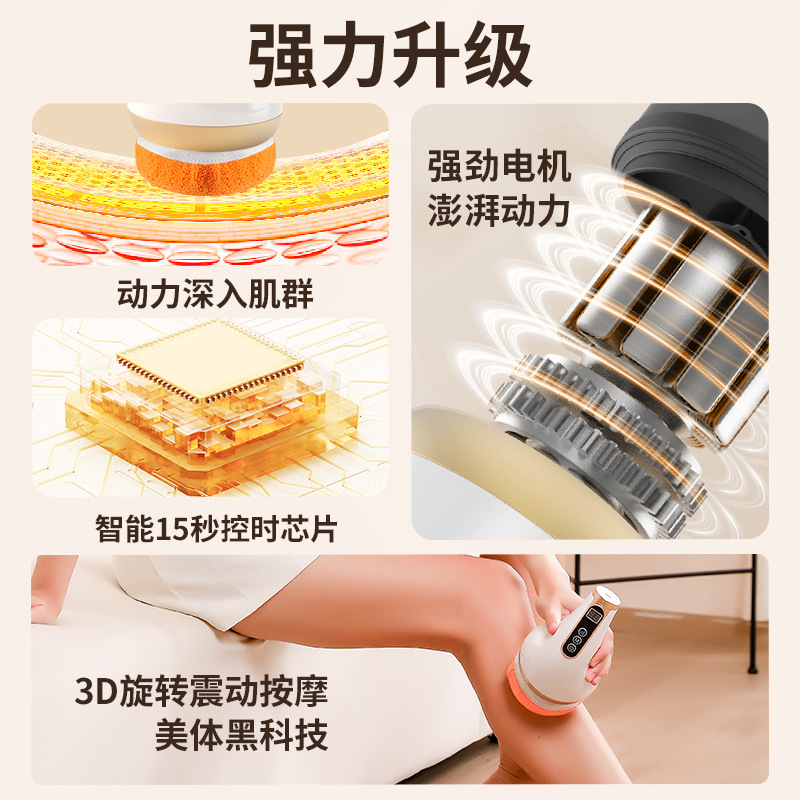 2025 New Cross-Border Wireless Rechargeable Fat Pushing Machine, Body Slimming Machine, Neck, Waist and Shoulder Massager