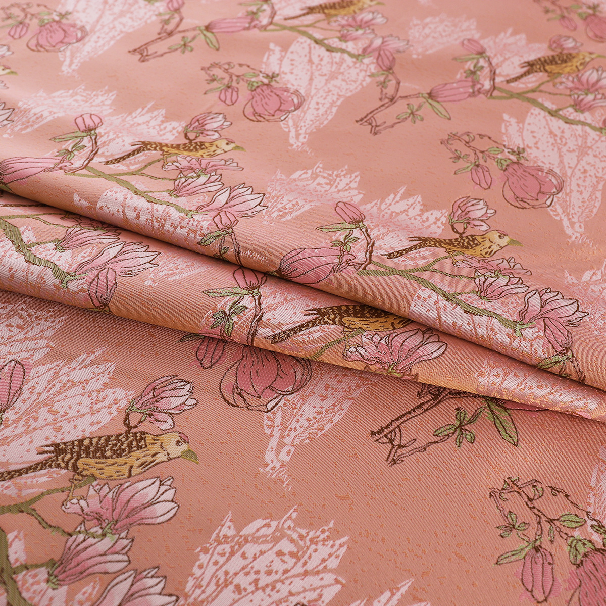 [Fs036 Magnolia Magpie Manufacturer National Style Imitation Song Brocade Fabric Wholesale Top Vest Jacquard Fabric Big Sale