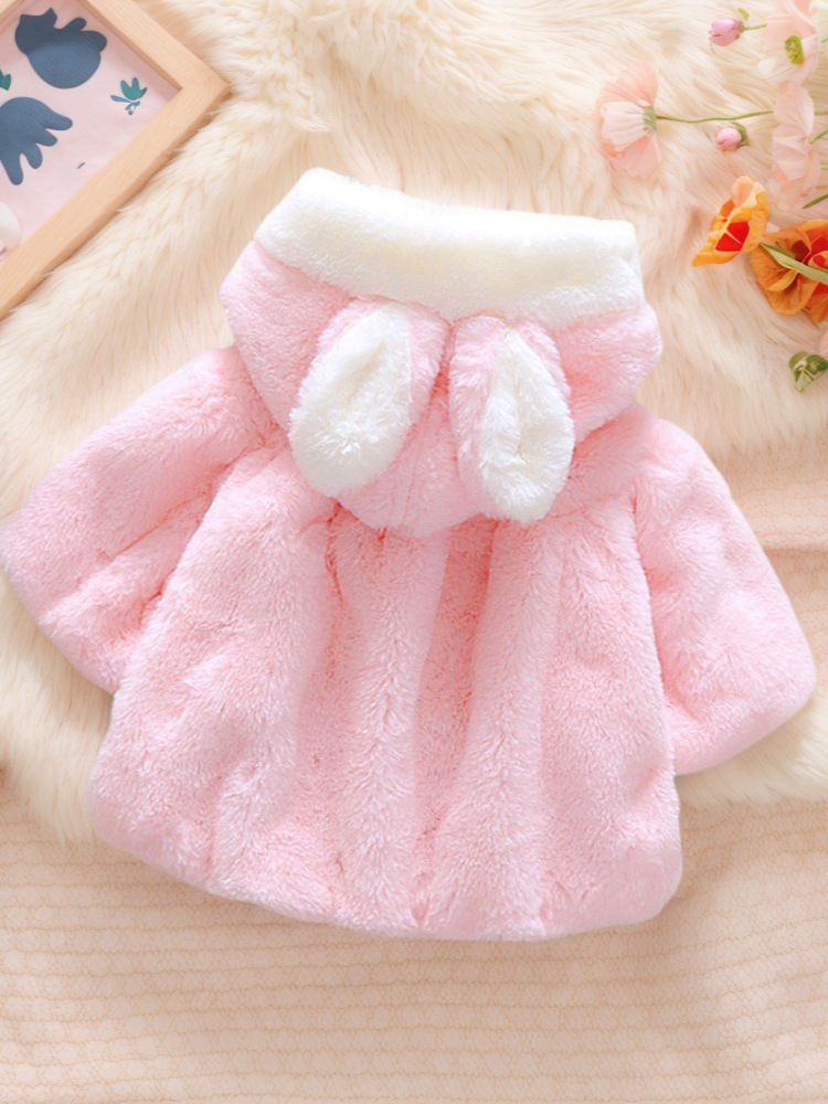 Girls Winter New Hooded Fur Sweater Shawl Warm Imitation Fur Cloak Doll Coat Jacket Foreign Trade Wholesale