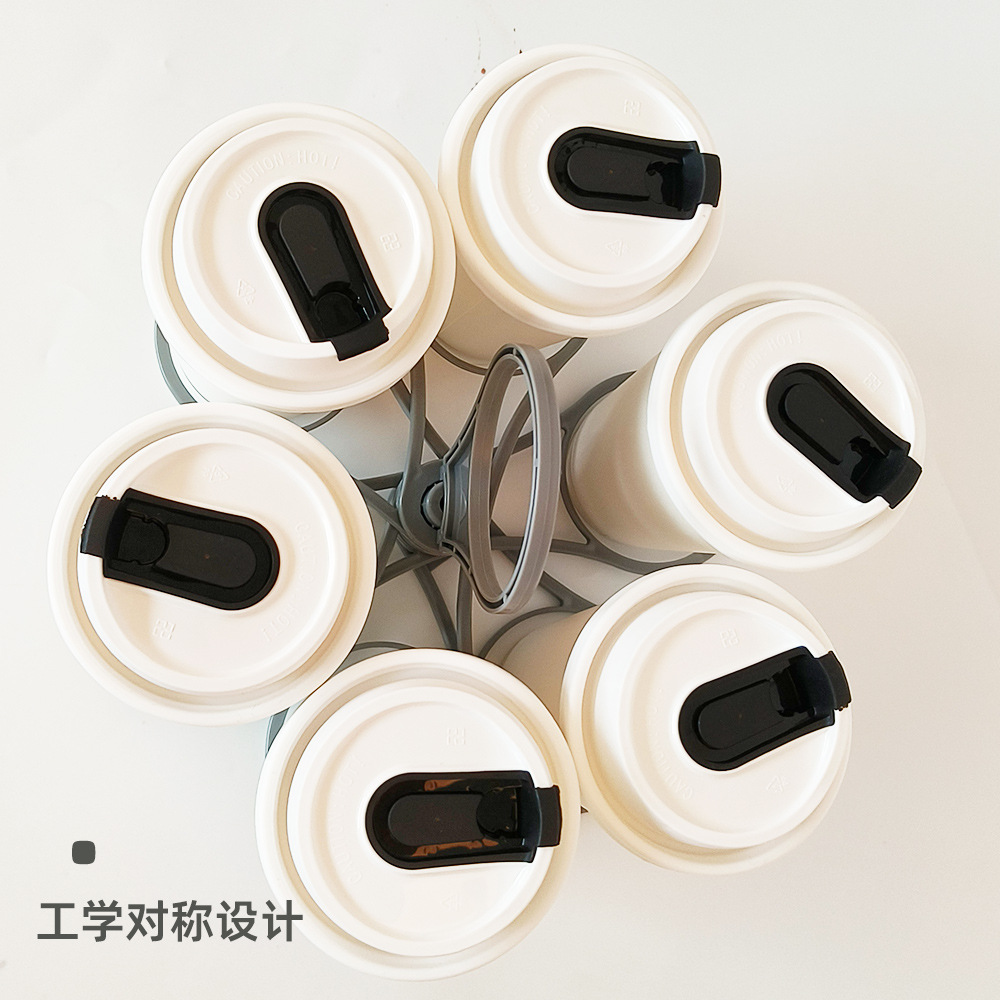 Amazon New Arrival Party Portable Folding Cup Holder Rotating Six-Cup Coffee Cup Holder KTV Portable Cocktail Wine Rack
