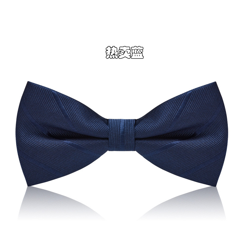 Men's Black Glow Solid Color Bow Tie Men's Wedding Wedding Groom Best Man Shirt British Korean Bow Female Fashion