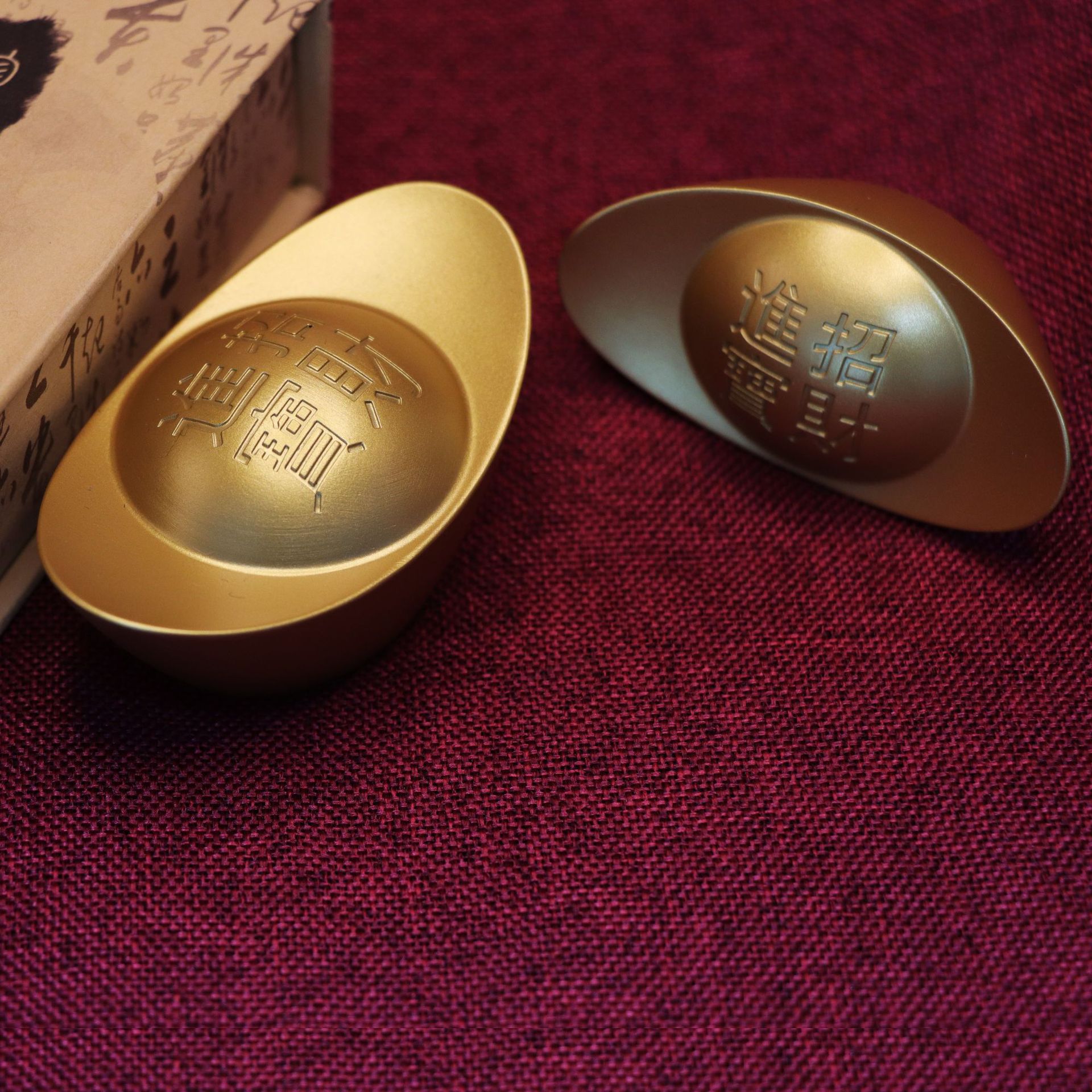 Brass Solid Sand Gold Ingot Ornaments Ingot God of Wealth Living Room Cornucopia Ornaments Opening Housewarming Gifts