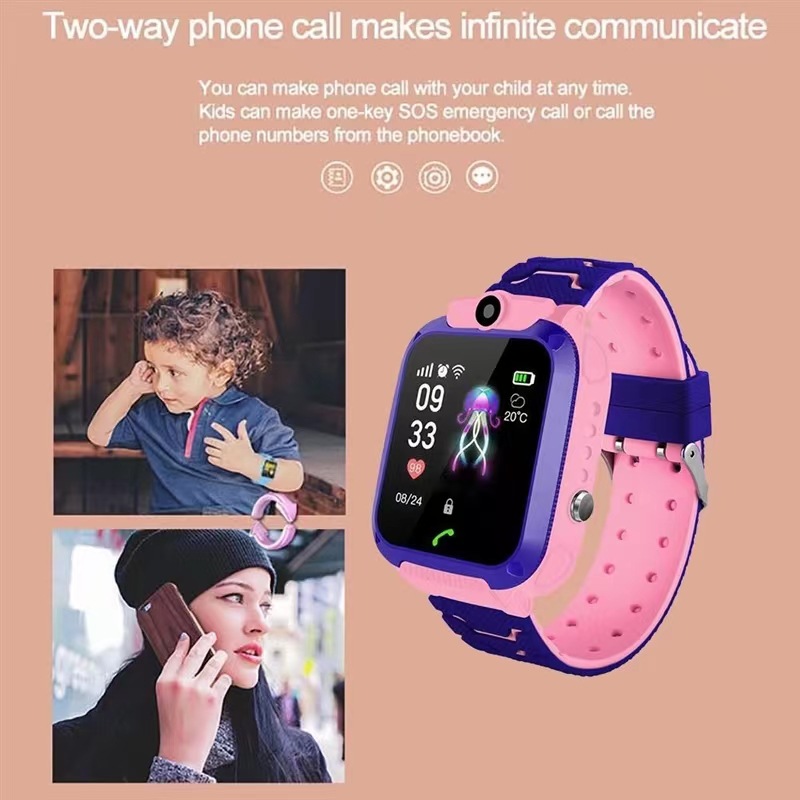 Factory Kidsren's Smart Watch Positioning Watch Cross-Border Phone Watch Can Insert Card Waterproof Kidsren's Phone Watch