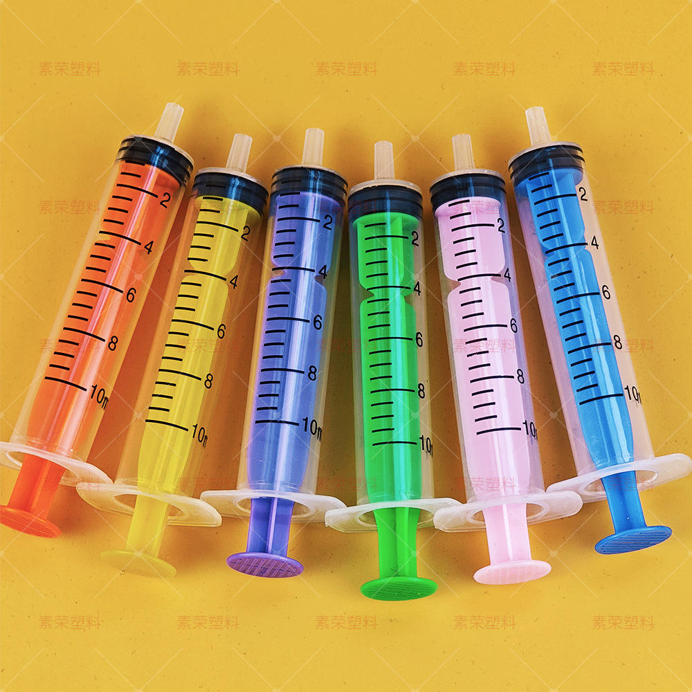 Cross-Border Colorful Feeder Wholesale Veterinary Syringe Feeder 10ml Small Size Plastic Syringe Short Mouth