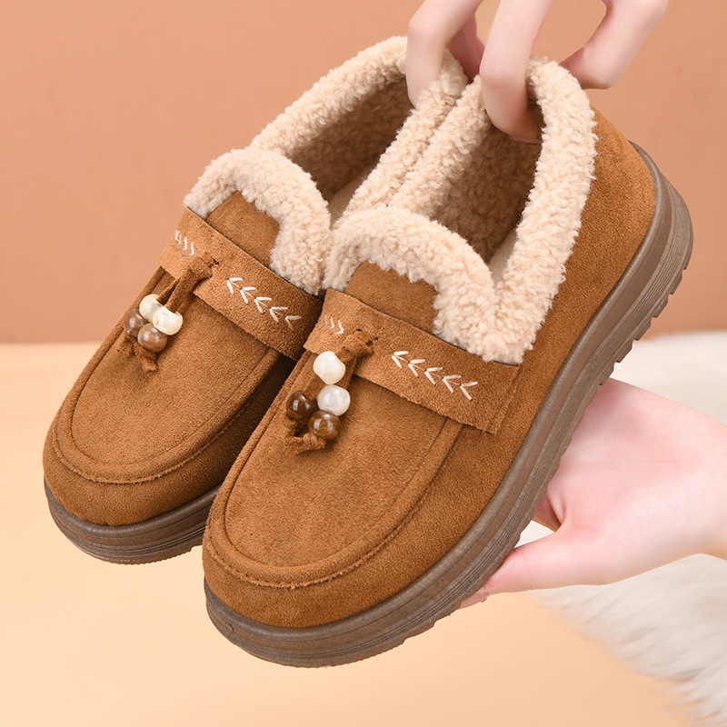 Женские туфли 2025 года, новые универсальные туфли Birkenstock с толстой подошвой и утепленной подкладкой, легкие туфли для мамы среднего и пожилого возраста