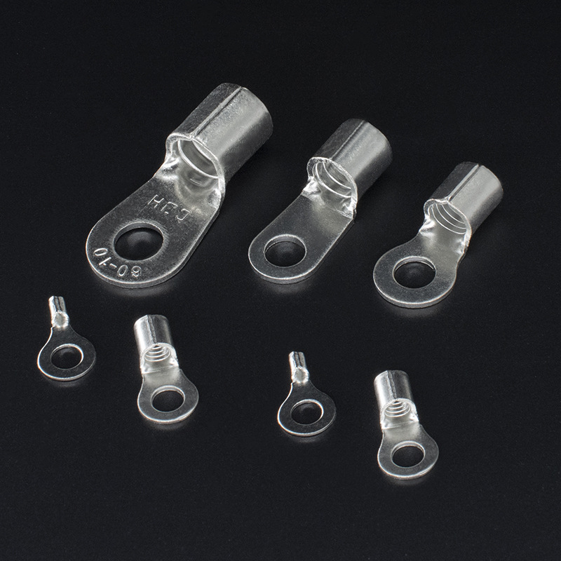 CJH End Head RNB14-8 Copper 1.2 Thick European Cold-pressed Round Bare Terminal Block Copper Nose Connector Wire Lug