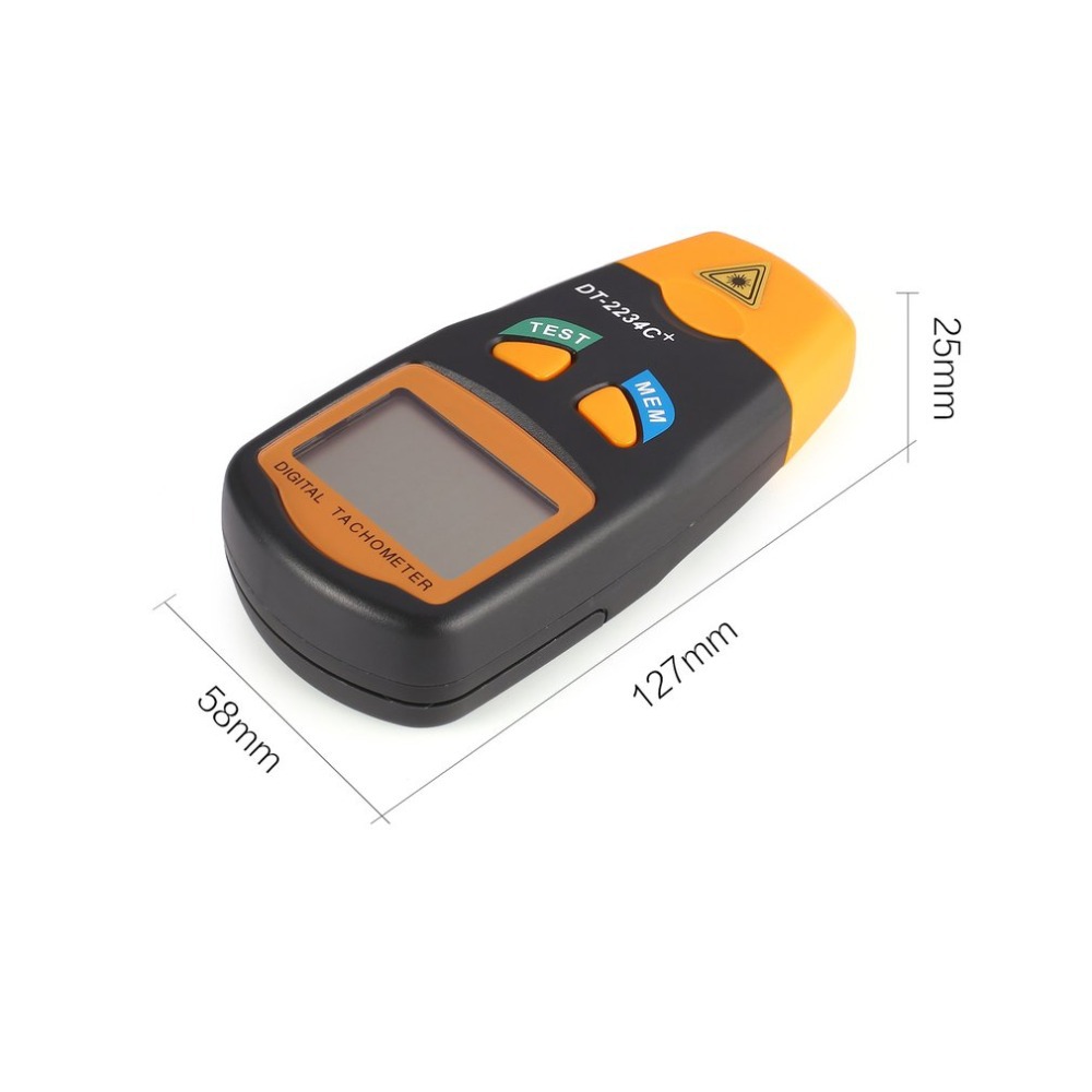 Non-Contact Laser Tachometer Electromechanical Speed Tester Pocket-Sized Motor Tachometer Speed Meter Dt2234C+