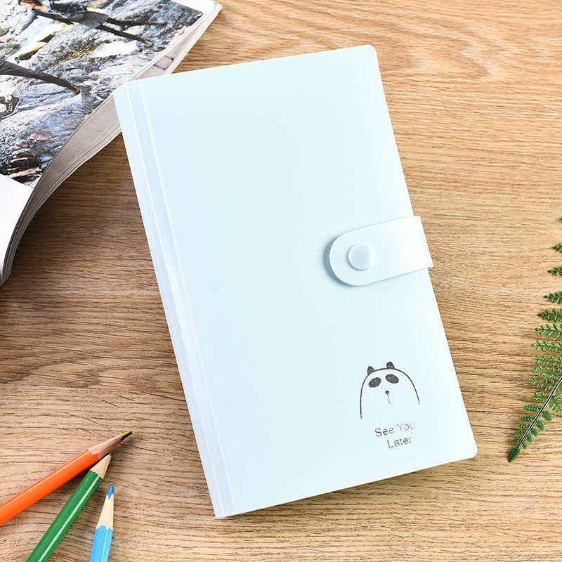 Transparent multi-layer Korean-style student button-style business card book storage folder 3-inch Polaroid photo goo card storage book