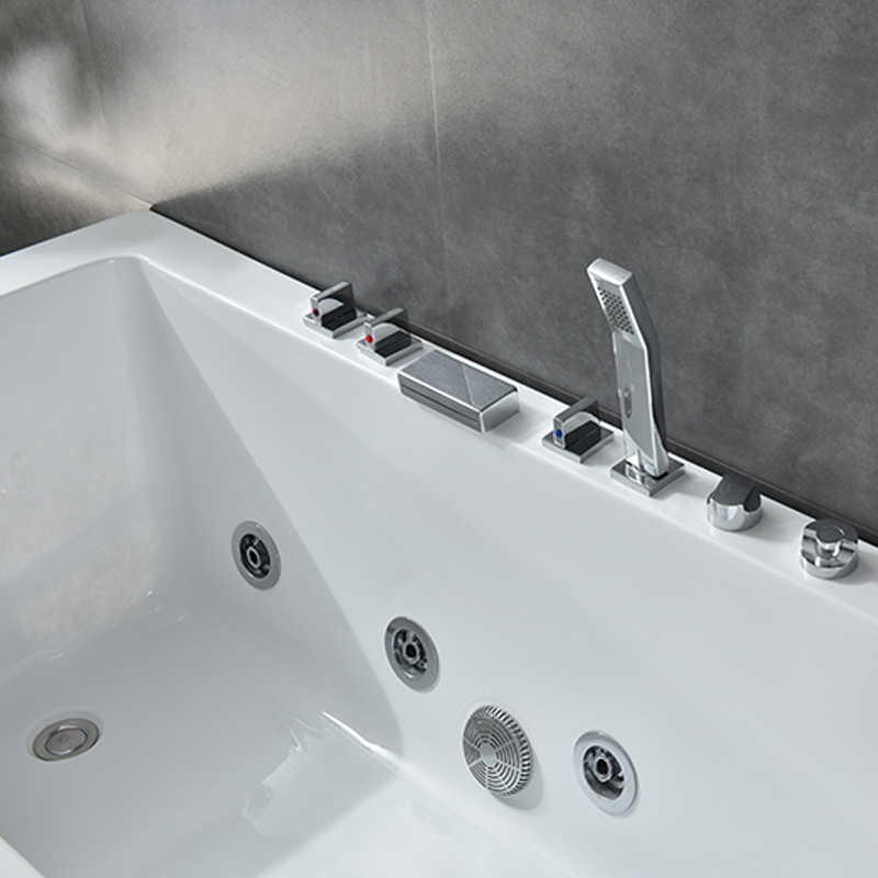 Wholesale engineering hotel three-sided skirt seamless integrated bathtub freestanding thickened and deepened constant temperature massage surf bathtub