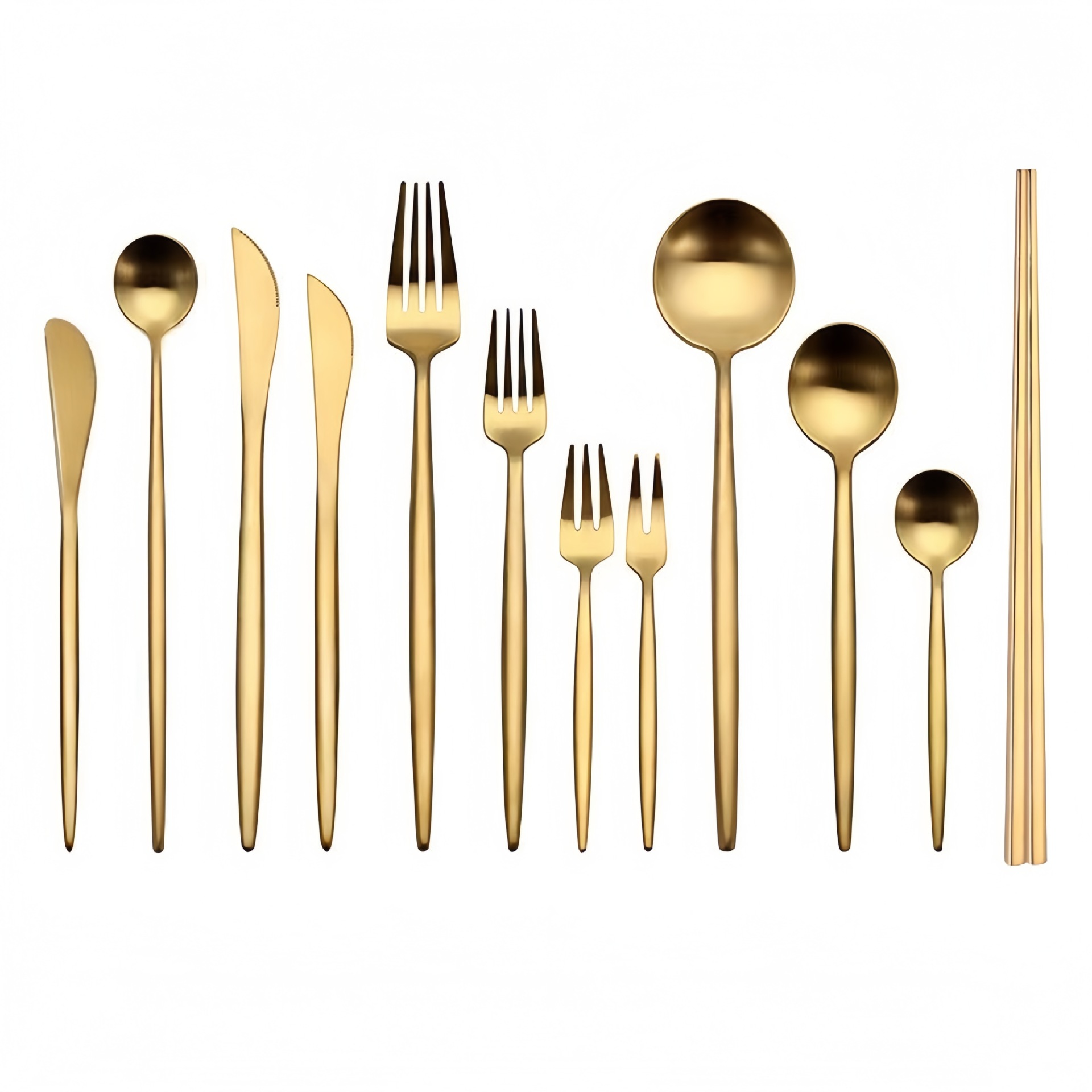 Tax-Included Portuguese 304L Stainless Steel Knife, Fork, Spoon, Chopsticks, Long-Handled Soup Spoon, Cross-Border Hotel Butter Knife, Fruit Fork