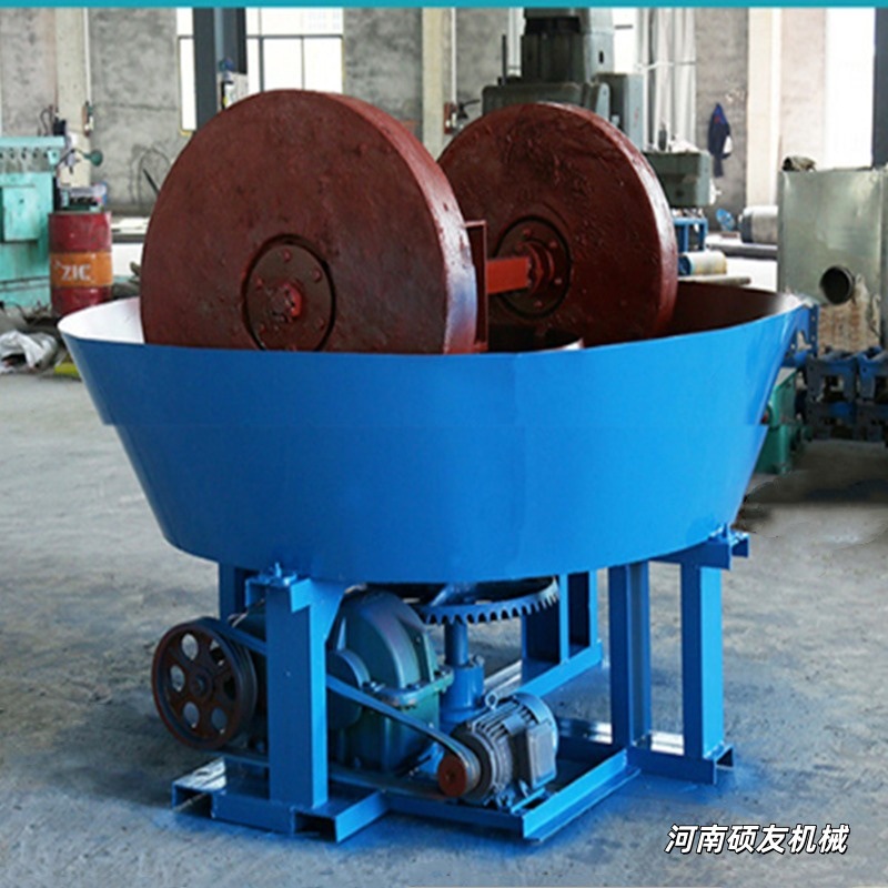 Small Miners Choose Mercury-Mixed Gold Grinding Machine, Wet Grinding Machine, Wheel Grinding Machine, Barite Mineral Grinding Double-Wheel Gold Grinding Machine