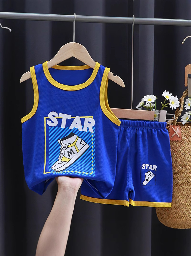 Children's Clothing Summer Children's Suits Quick-Drying Sportswear Vests Boys Baby Basketball Uniforms Summer Vest