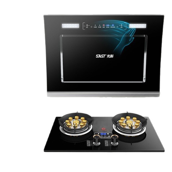 Xianke Side Suction Range Hood Gas Stove Set Combination Household Range Hood Stove Kitchen Smoke Stove Package