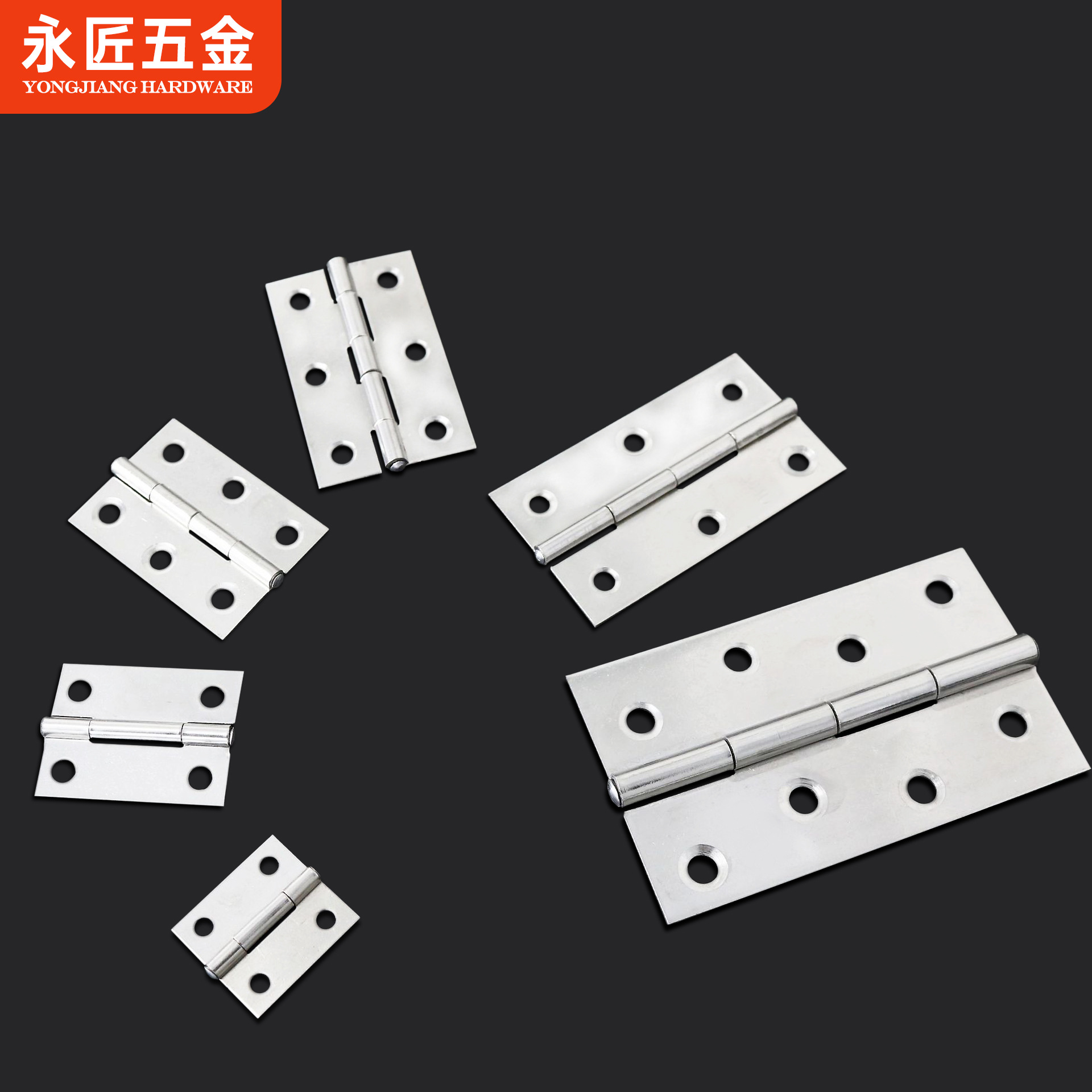 Stainless Steel Flat Opening and Closing Hinge 1 Inch 1.5 Inch 2 Inch 2.5 Inch 3inch 4inch Small Hinge Cabinet Door and Window Hinge Wholesale
