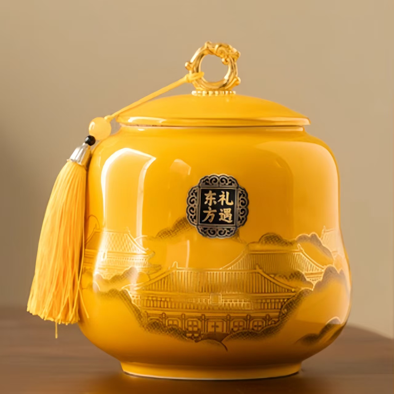 Ceramic Tea Cans Empty Cans Large Capacity Tea Storage Cans Household Green Tea Black Tea Pu'Er Longjing Tide Cans