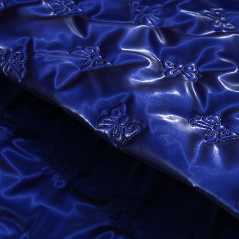 ultrasonic embossed bow quilted pressed cotton polyester fabric pillow bags pet outdoor picnic mat fabric di